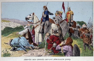 Arrivo dei crociati davanti a Gerusalemme (1099) da French School