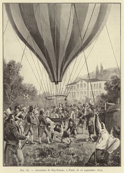 Ascensione di Gay-Lussac a Parigi, il 16 settembre 1804 da French School