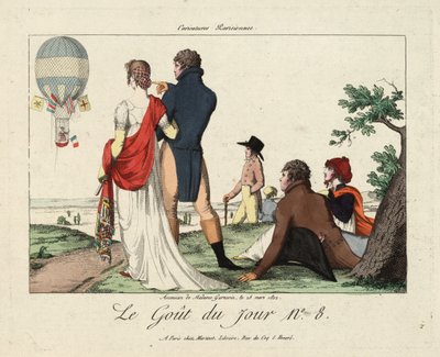 Ascensione di Madame Garnerin, 28 marzo 1802, da Le Gout du Jour No. 8, c.1870 da French School