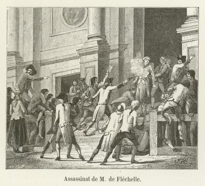 Assassinio di M de Flechelle da French School