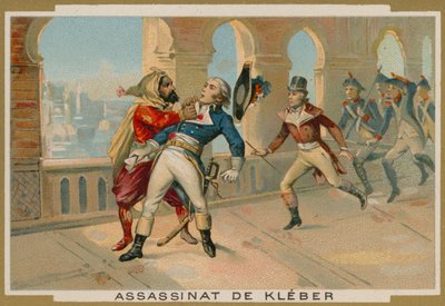 Assassinio di Jean-Baptiste Kleber, comandante delle truppe francesi in Egitto, Il Cairo, 1800 da French School