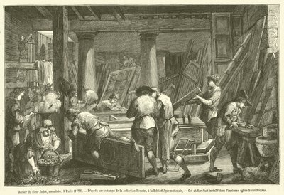 Laboratorio del signor Jadot, falegname, a Parigi da French School