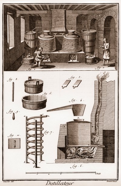Atelier di un distillatore di acquavite - distilleria di brandy - 