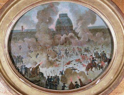 Attacco alle Tuileries, Parigi, 10 agosto 1792 da French School