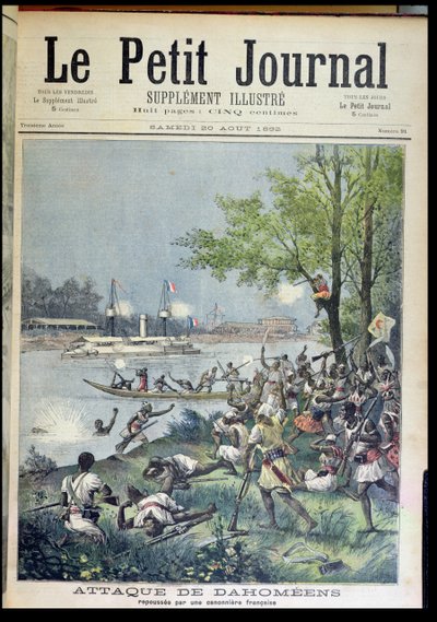 Attacco ai Villaggi del Dahomey, da Le Petit Journal, 20 agosto 1892 da French School