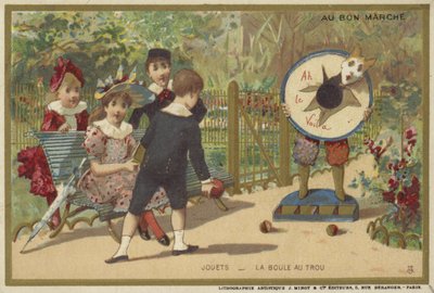 Carte Au Bon Marché con giochi per bambini da French School