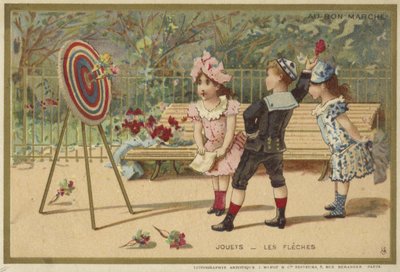 Carte Au Bon Marché con giochi per bambini da French School