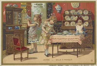 Carte Au Bon Marché con giochi per bambini da French School