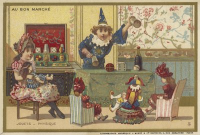 Carte Au Bon Marché con giochi per bambini da French School