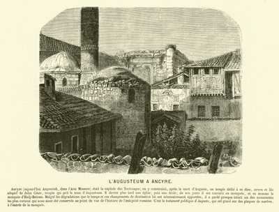 Augusteum, Tempio di Augusto e Roma, Ankara, Turchia (incisione) da French School