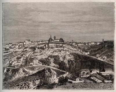 Avallon - Borgogna-Franca Contea - incisione in “La France illustrée: geografia, storia, amministrazione statistica” di V.A. Malt-Brown. 1884 da French School