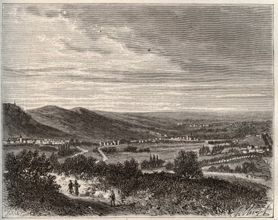 Ay e la montagna di Reims - dipartimento della Marna - incisione in 