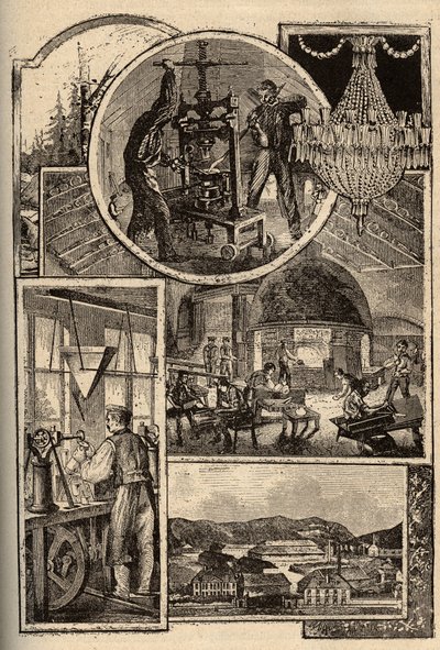 Baccarat - Cristallerie - Meurthe-et-Moselle - incisione in "PATRIE" - DESCRIZIONE PITTORESCA DELLA FRANCIA IN 6 VOLUMI DI LUCIEN HUARD - fine XIX secolo da French School