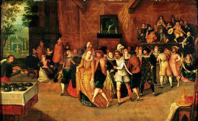 Ballo durante il Regno di Enrico III, 1574-89 da French School