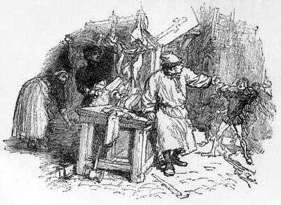 Ballate di Francois Villon "Pere noel, qui plantaste la vigne", edizione Pelletan, 1896 da French School
