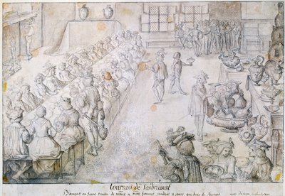 Banchetto al torneo di Sandricourt nel 1493 da French School