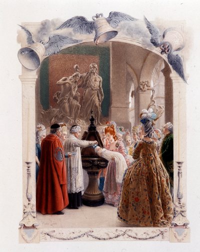 Battesimo nel XVIII secolo - in "Una donna di qualità nei secoli passati" da French School
