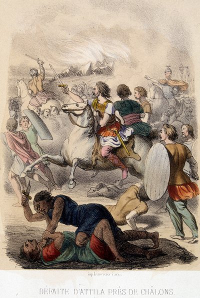 Invasioni barbariche - Sconfitta di Attila vicino a Chalons da French School