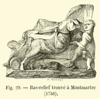 Bassorilievo trovato a Montmartre, 1756 da French School