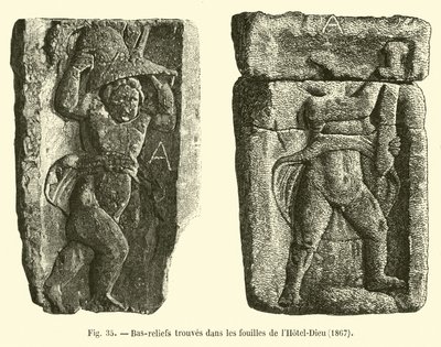 Bassorilievi trovati negli scavi dell