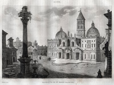 Basilica di Santa Maria Maggiore - Roma - Incisione da 