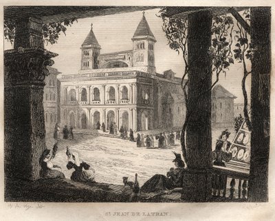 Basilica di San Giovanni in Laterano, Roma - San Giovanni in Laterano - Incisione da 