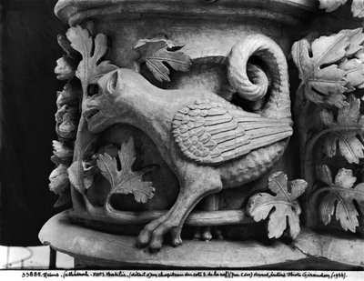 Basilisco, capitello dalla Cattedrale di Notre Dame a Reims da French School