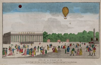 Festa della Bastiglia, Parigi, 14 luglio 1801 da French School