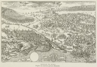 Battaglia di Morat (incisione) da French School