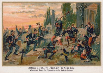 Battaglia nel cimitero di Saint-Privat da French School