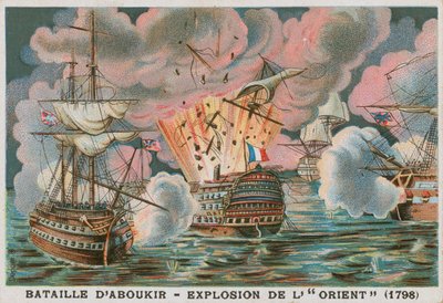 Battaglia della Baia di Aboukir, 1798 da French School