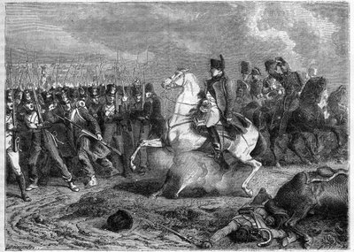 Battaglia di Arcis-sur-Aube, 20-21 marzo 1814 - un proiettile esplode sotto il cavallo dell