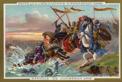 Battaglia di Courtrai nel 1302 da French School
