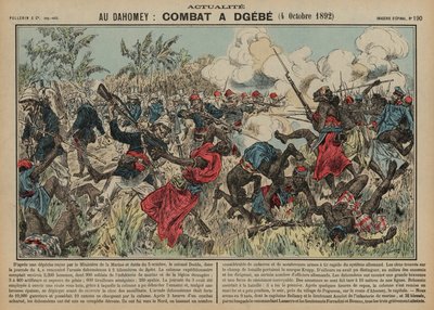 Battaglia di Dgebe, Dahomey, Seconda guerra franco-dahomeana, 4 ottobre 1892 da French School