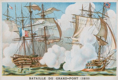 Battaglia di Grand Port, 1810 da French School
