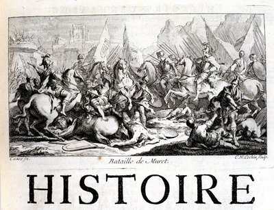 Battaglia di Muret il 12 settembre 1213 - in "Histoire générale de Languedoc" di Joseph Vaissete, Parigi da French School
