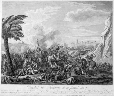 Battaglia di Nazareth il 19 floreale anno 7 (1799) sotto il generale Jean Andoche Junot (1771-1813) - in "Rivoluzione francese" di Thiers. XIX secolo da French School