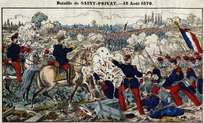 Battaglia di Saint-Privat il 18 agosto da French School