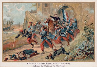 La battaglia di Wissembourg, difesa del castello di Geisberg da French School