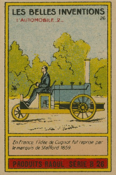 Carta delle belle invenzioni, automobile da French School