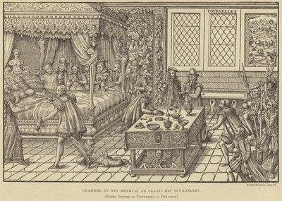 Camera da letto del re Enrico II di Francia, Palais des Tournelles, Parigi, XVI secolo da French School