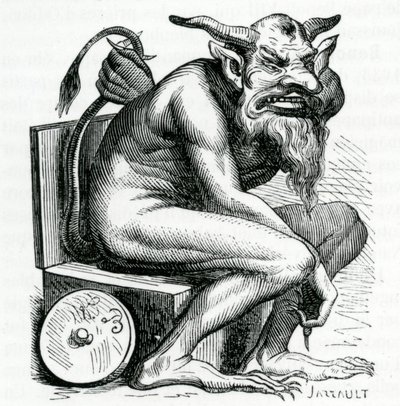 Belphegor, illustrazione dal Dictionnaire Infernal di Jacques Albin Simon Collin de Plancy da French School