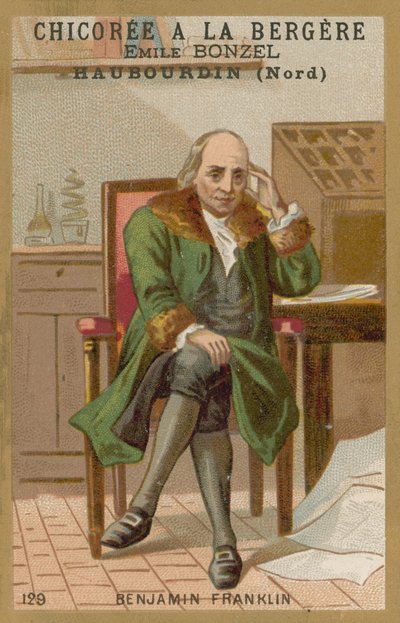 Benjamin Franklin, scienziato, inventore e politico americano da French School