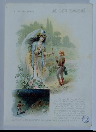 Berliquette la fata, pubblicità per Le Bon Marche, c.1900 da French School