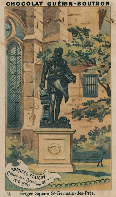 Bernard Palissy, Creatore della Ceramica, 1510-1590, eretta Square St-Germain-des-Prés da French School