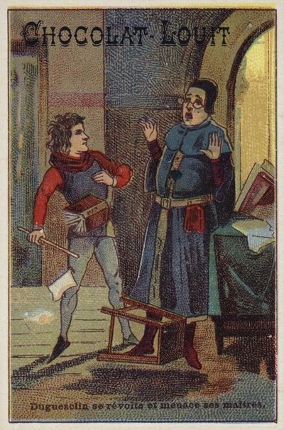 Bertrand Du Guesclin si ribella e minaccia il suo tutore da French School