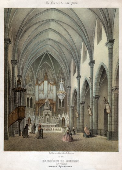 Bagneres di Bigorre (incisione, ca. 1870) da French School