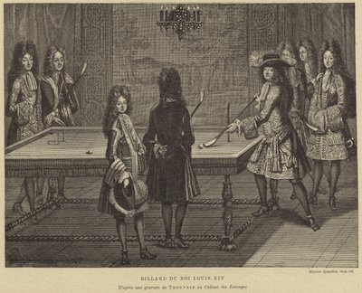Tavolo da biliardo del re Luigi XIV di Francia da French School