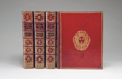Rilegatura di "La storia dei Cavalieri di Malta", di Rene Aubert Vertot, pubblicato a Parigi, 1726 da French School