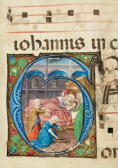 Nascita della Vergine, Graduale, f.76 da French School